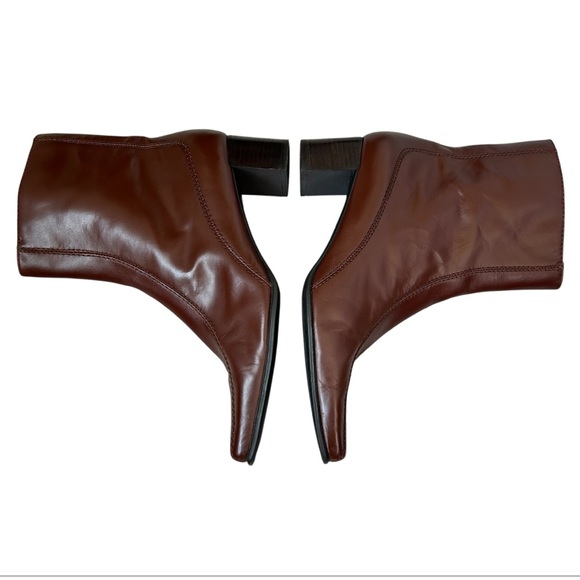 ANN MARINO Women's Carrie Boot Camel/Cognac Ankle Slim Silhouette Sq. Toe‎ 8.5 - Picture 5 of 15